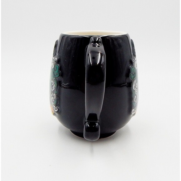 Harry Potter Embossed Slytherin House 3D Crest Ceramic Mug Black Warner Bros - Picture 4 of 8